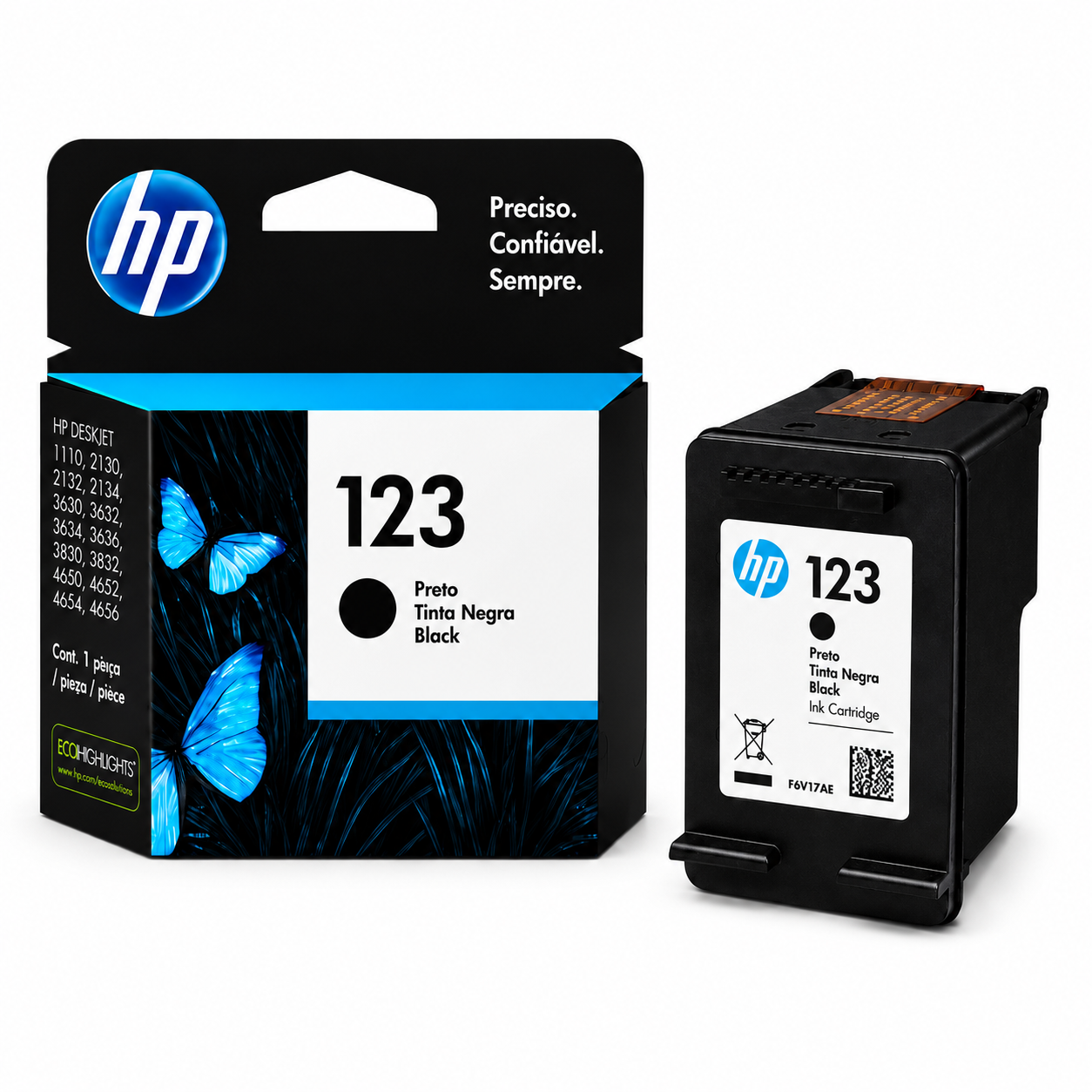 Tinteiro HP 123 Preto F6V17AE