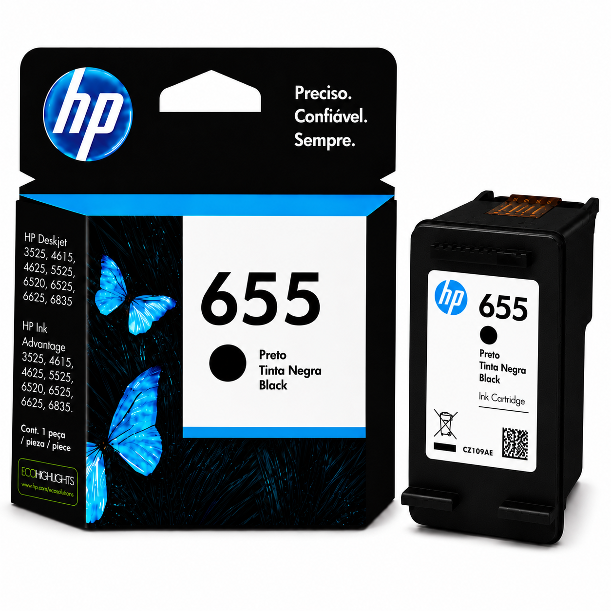 Tinteiro HP 655 Preto CZ109AE