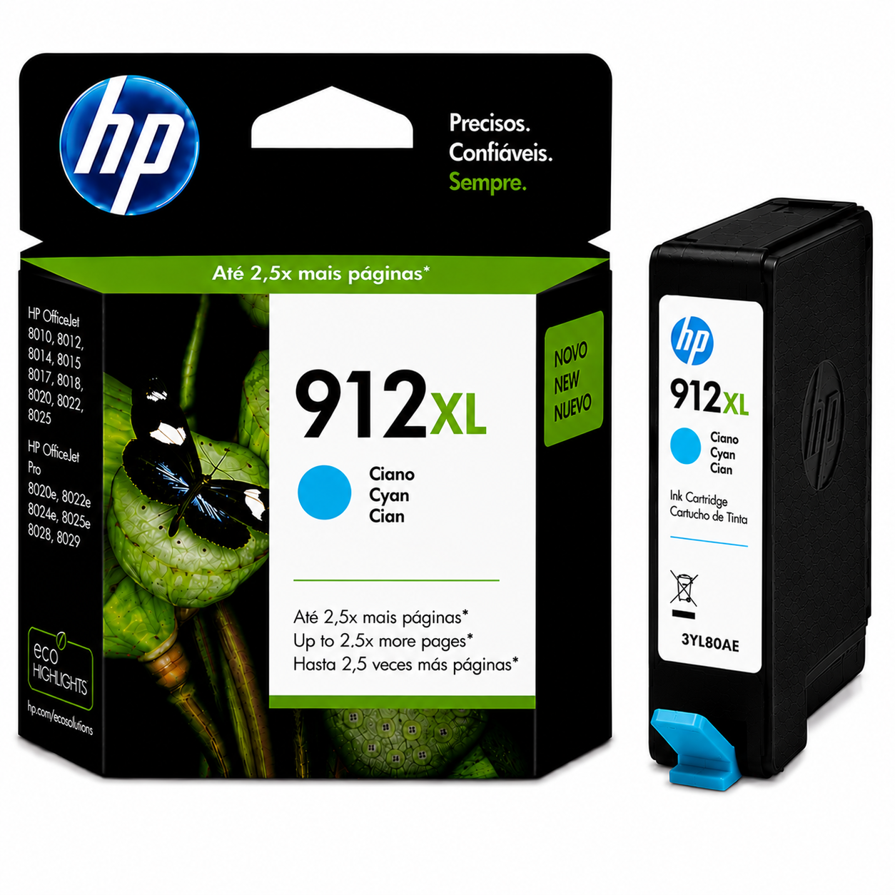 Tinteiro HP 912XL Cyan 3YL80AE