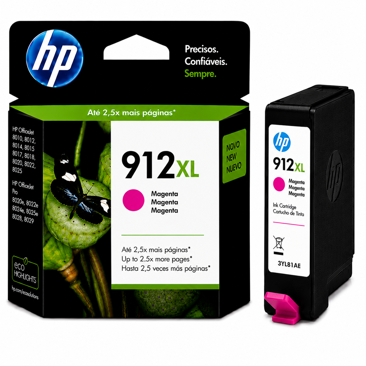 Tinteiro HP 912XL Magenta 3YL81AE