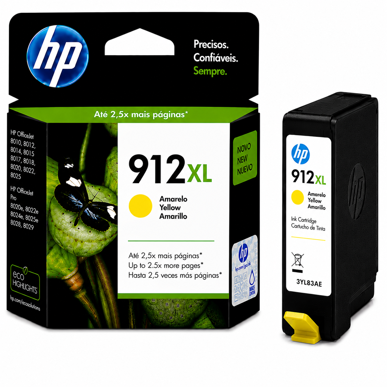 Tinteiro HP 912XL Amarelo 3YL83AE