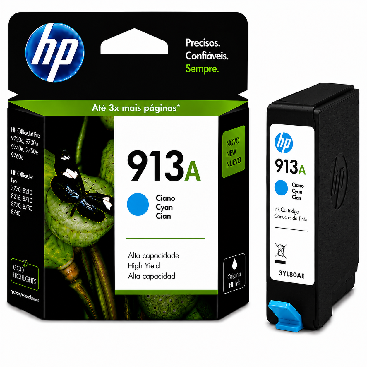 Tinteiro HP 913A Cyan F6T77AE