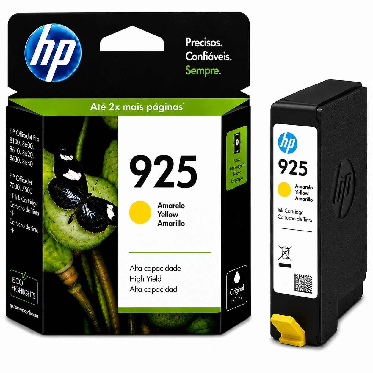 Tinteiro HP 925 Amarelo 4K0V6PE