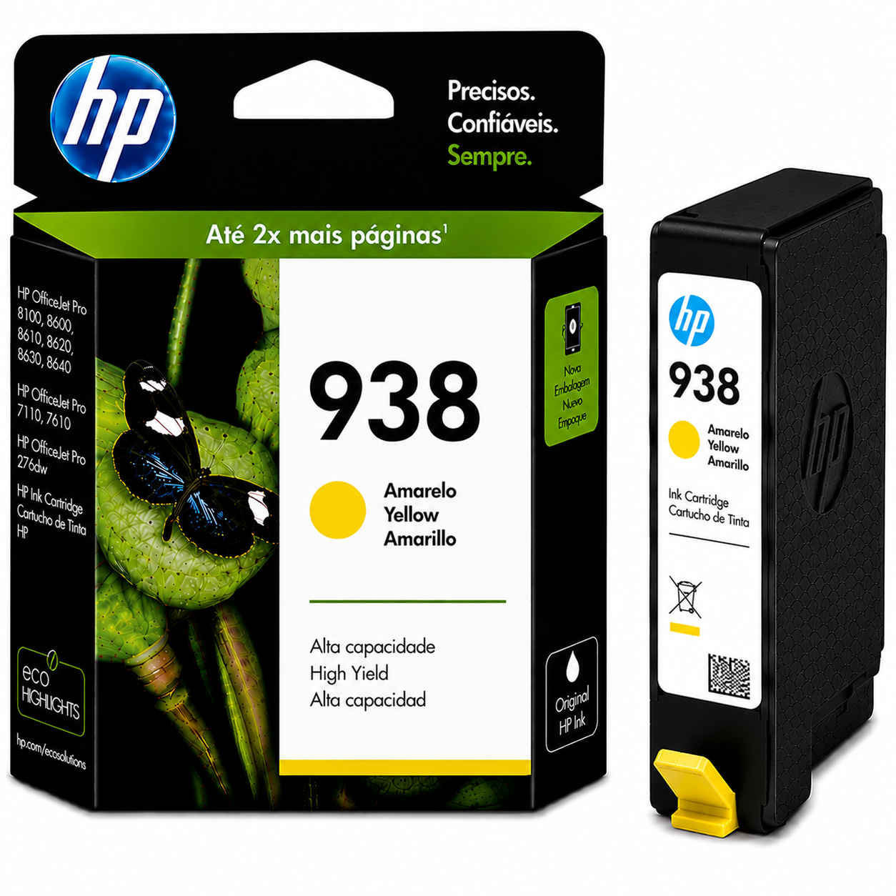Tinteiro HP 938 Amarelo 4S6X5PE