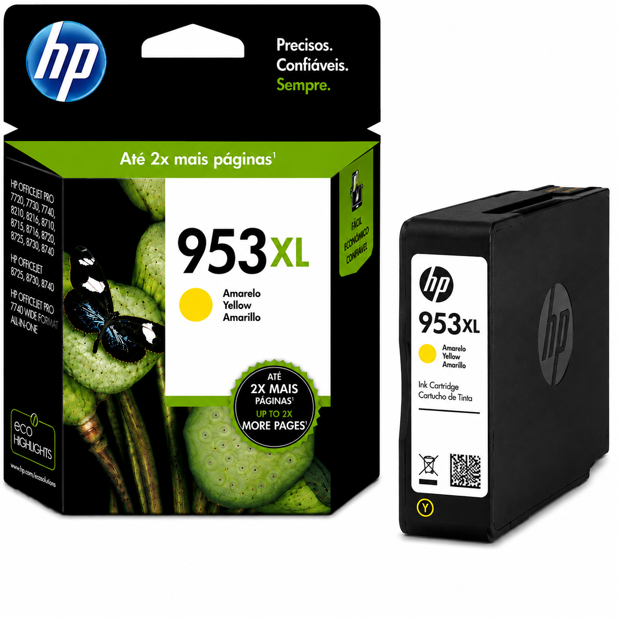 Tinteiro HP 953XL Amarelo F6U18AE