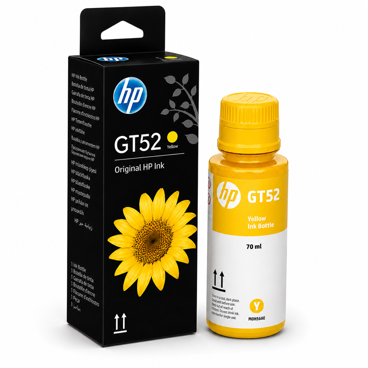 Garrafa de Tinta HP GT52 Amarelo M0H56AE