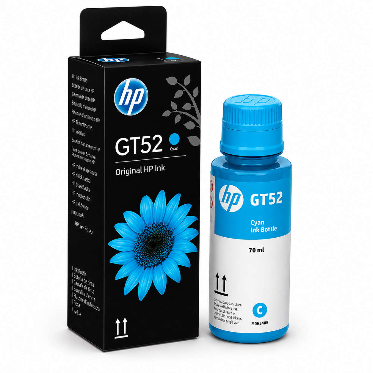 Garrafa de Tinta HP GT52 Ciano M0H54AE