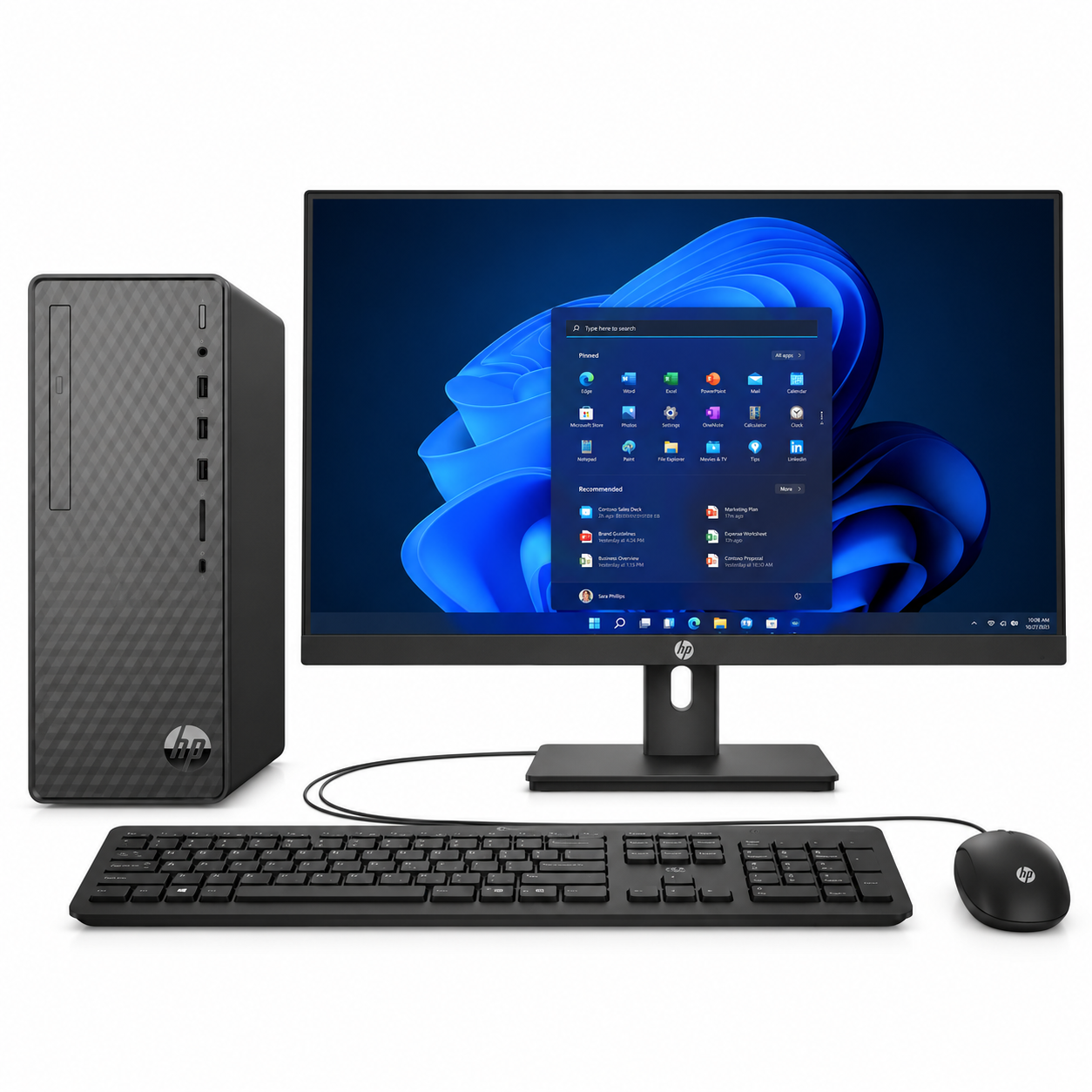 Computador Desktop HP 290 G9 MT | Core i5 | 8 GB de RAM | 512 GB de SSD | Windows 11 Pro + um monitor HP série 3 PRO de 23,8"(CK2S57)